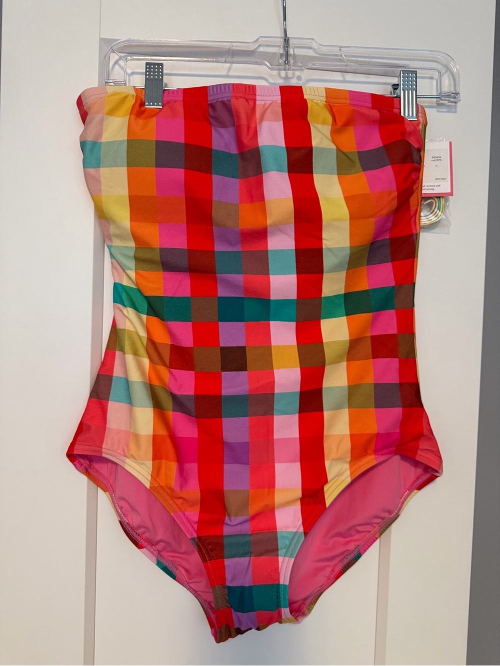 Kate Spade Multicolor Plaid One-Piece Swimsuit - Pink Accent